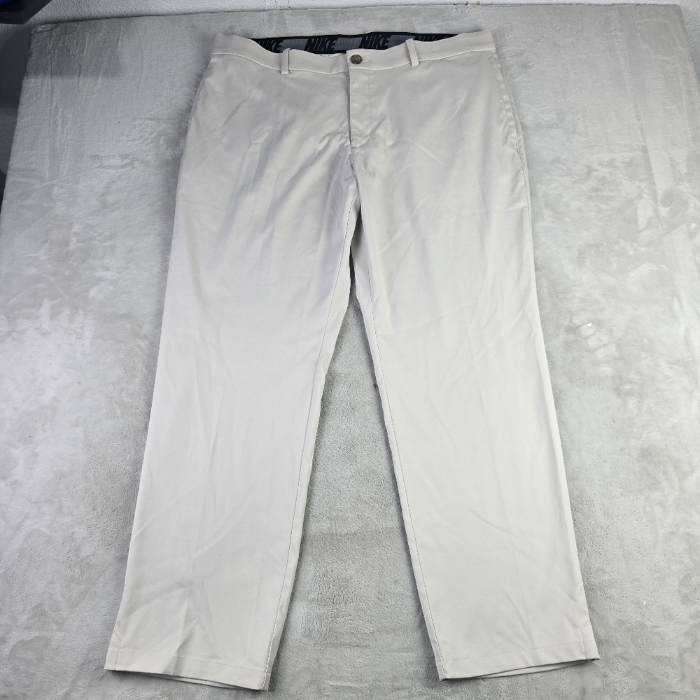 Nike Dri Fit Victory Standard Fit Golf Pants Men Sz 40x30 Light Bone Performance